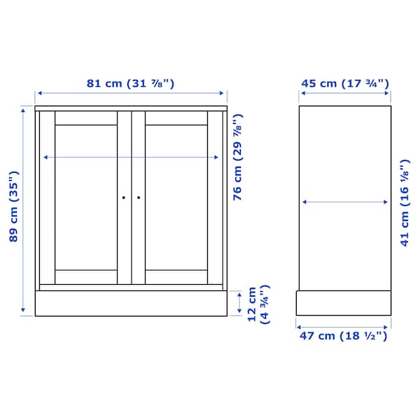 IKEA HAVSTA cabinet with base, 31 7/8x18 1/2x35 in Gray / Beige, Ikea Ireland | 5987AZCVG