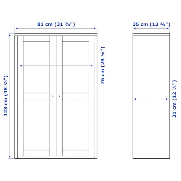 IKEA HAVSTA glass-door cabinet, 31 7/8x13 3/4x48 3/8 in Black, Ikea Ireland | 7820FBLOZ