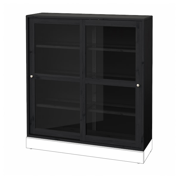 IKEA HAVSTA glass-door cabinet, 47 5/8x13 3/4x48 3/8 in Black, Ikea Ireland | 4983LQGOW