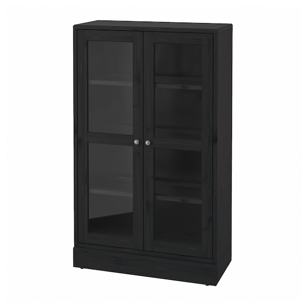 IKEA HAVSTA glass-door cabinet with base, 31 7/8x14 5/8x52 3/4 in Black / Clear Glass, Ikea Ireland | 3826OGJWN