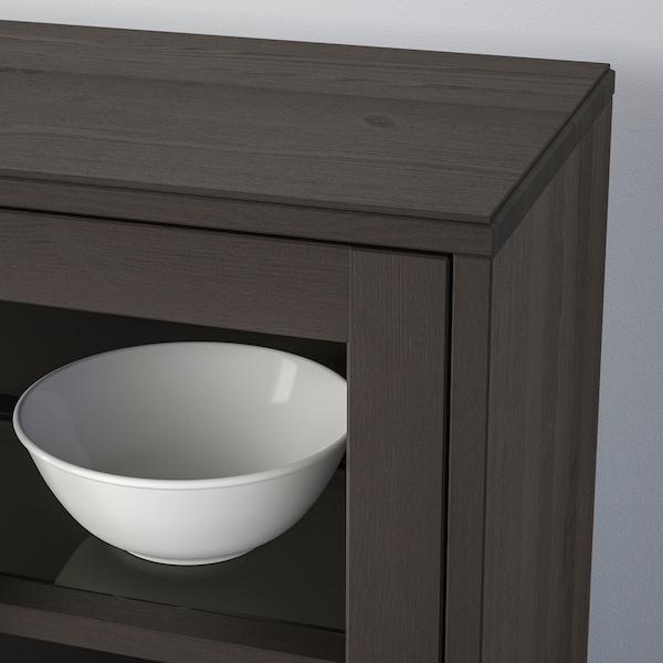 IKEA HAVSTA glass-door cabinet with base, 31 7/8x14 5/8x52 3/4 in Dark Brown Clear Glass, Ikea Ireland | 7435ONQBU