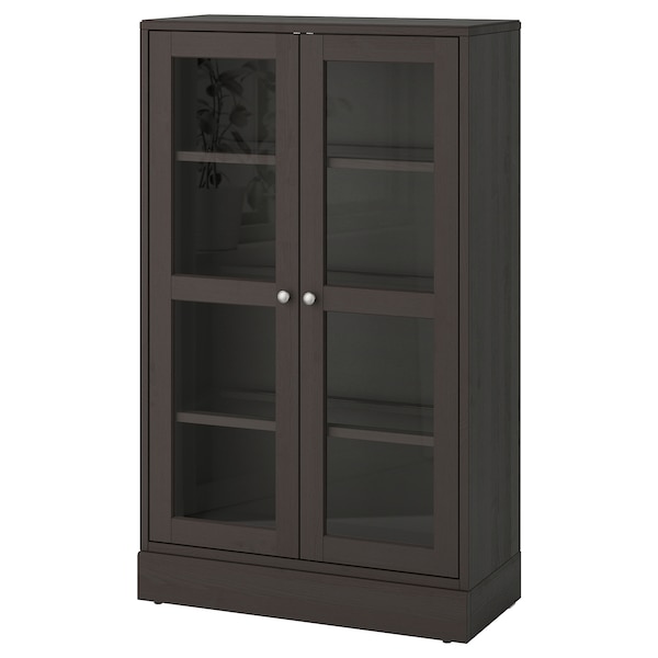 IKEA HAVSTA glass-door cabinet with base, 31 7/8x14 5/8x52 3/4 in Dark Brown Clear Glass, Ikea Ireland | 7435ONQBU