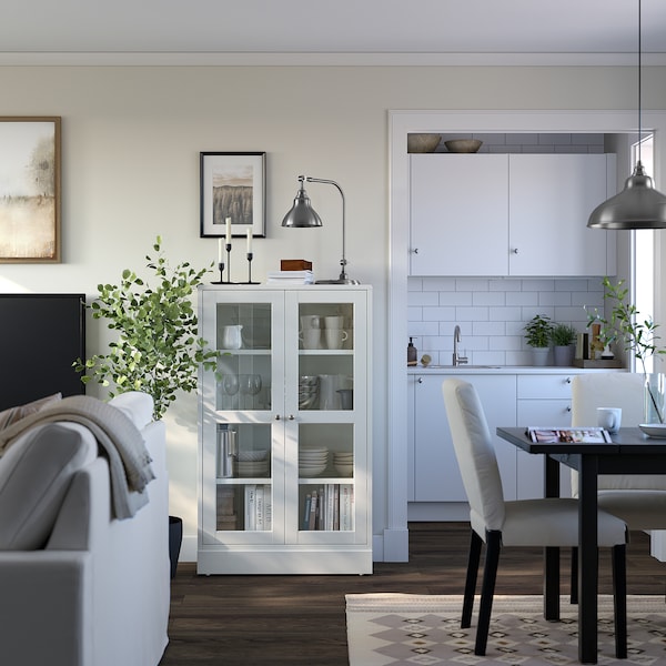 IKEA HAVSTA glass-door cabinet with base, 31 7/8x14 5/8x52 3/4 in White / Clear Glass, Ikea Ireland | 8129DUMPZ