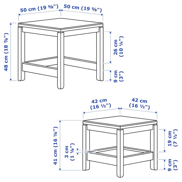 IKEA HAVSTA nesting tables, set of 2 Dark Brown, Ikea Ireland | 2716VHOWB