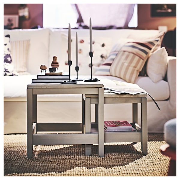 IKEA HAVSTA nesting tables, set of 2 Gray / Beige, Ikea Ireland | 5896UETWC