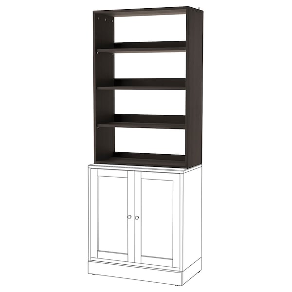 IKEA HAVSTA shelf unit, 31 7/8x13 3/4x48 3/8 in Dark Brown, Ikea Ireland | 5768WKDHV