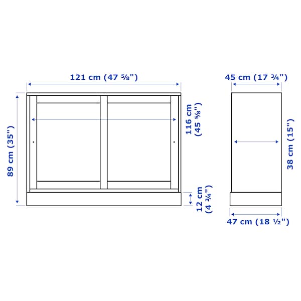 IKEA HAVSTA sideboard, 47 5/8x18 1/2x35 in Black, Ikea Ireland | 6913EXTOS