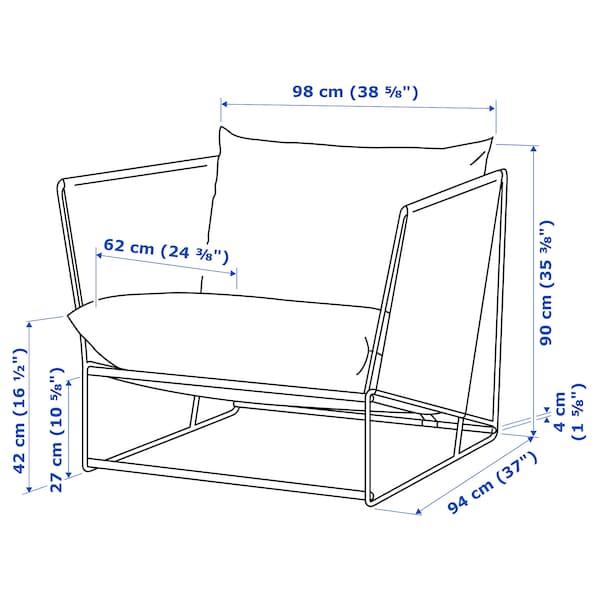 IKEA HAVSTEN armchair, outdoor, beige, Ikea Ireland | 6235TOEXI