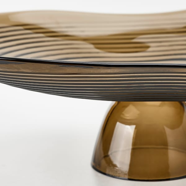 IKEA HÄCKPOPPEL decorative bowl with base, brown, 9 ½ in, Ikea Ireland | 0731WATPI