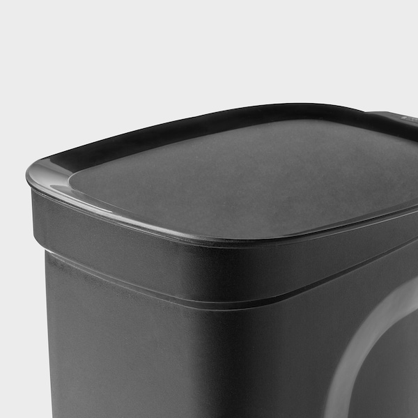 IKEA HÄCKSAX step trash can, 3 gallon Black, Ikea Ireland | 7469LENPD