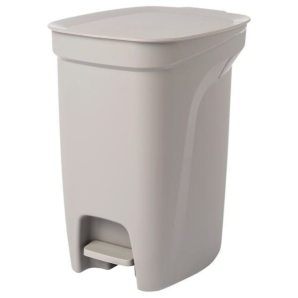 IKEA HÄCKSAX step trash can, 3 gallon Gray, Ikea Ireland | 1467AQNKL