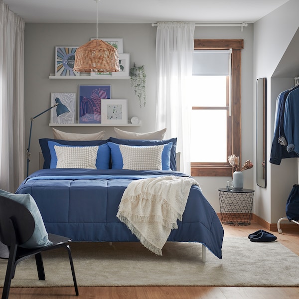IKEA HEDFRYLE comforter set, Full/Queen Blue, Ikea Ireland | 3517UNWMS