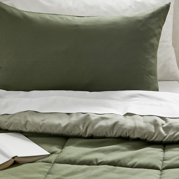IKEA HEDFRYLE comforter set, Full/Queen Green, Ikea Ireland | 9408QVNZU