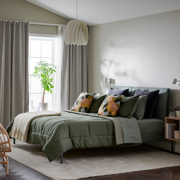 IKEA HEDFRYLE comforter set, King Green, Ikea Ireland | 9521MUBAW