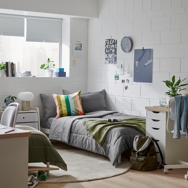 IKEA HEDFRYLE comforter set, Twin/Twin X-long Gray, Ikea Ireland | 4869TNUAC