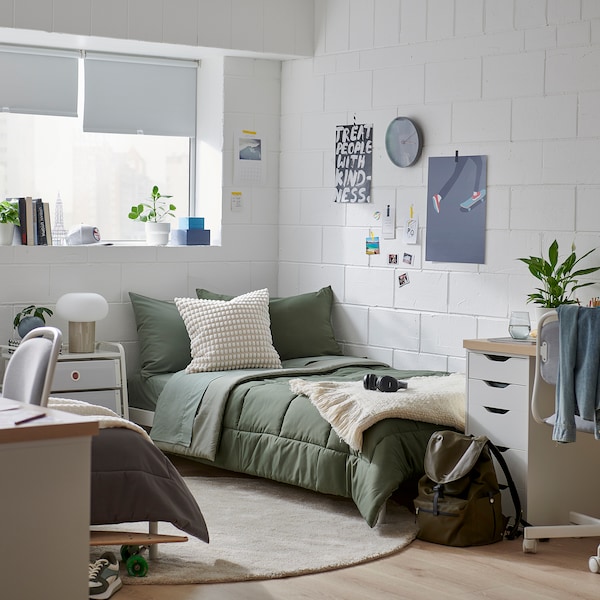 IKEA HEDFRYLE comforter set, Twin/Twin X-long Green, Ikea Ireland | 1785TOREK