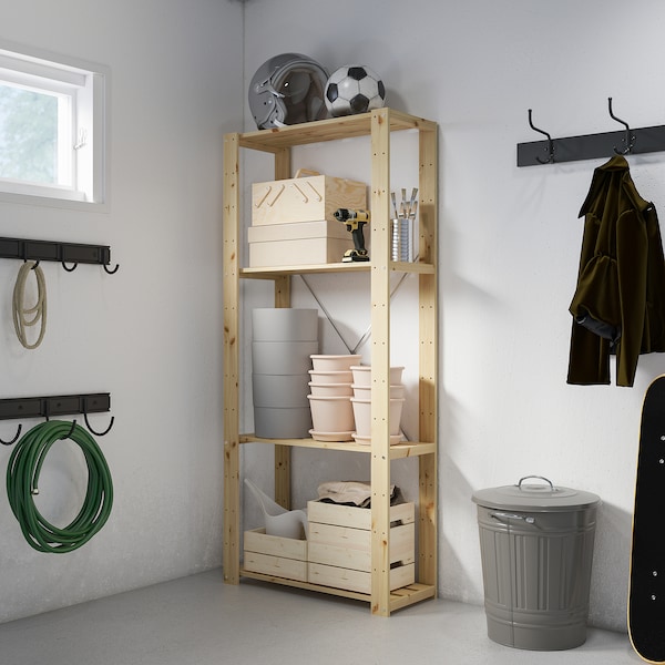 IKEA HEJNE shelf unit, softwood, 30 3/4x12 1/4x67 3/8 in, Ikea Ireland | 4261ANRGU