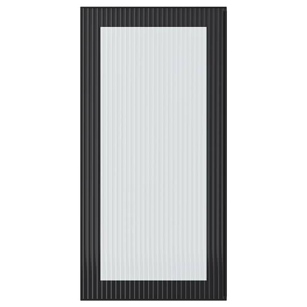 IKEA HEJSTA glass door, 15x30 in Anthracite / Reeded Glass, Ikea Ireland | 7360VZXNI