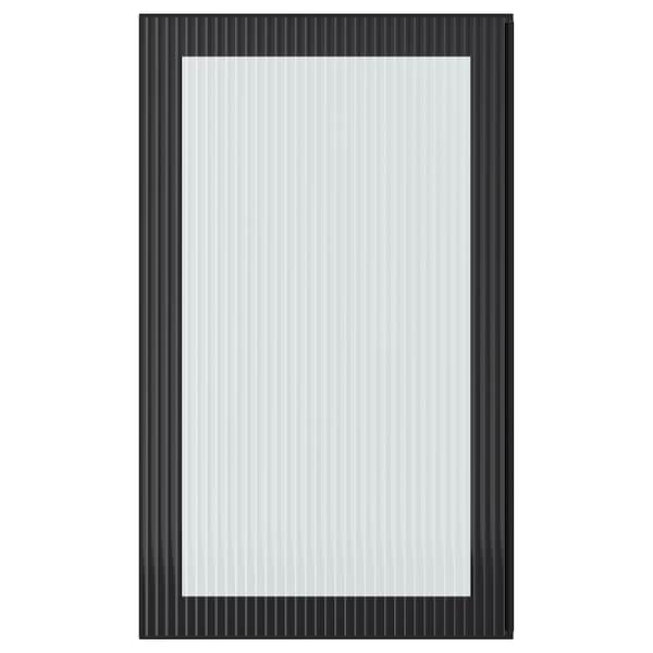 IKEA HEJSTA glass door, 18x30 in Anthracite / Reeded Glass, Ikea Ireland | 1982VNXUC