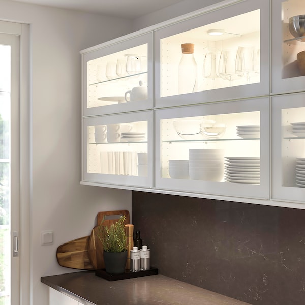 IKEA HEJSTA glass door, 18x40 in White / Clear Glass, Ikea Ireland | 2694VZIFL