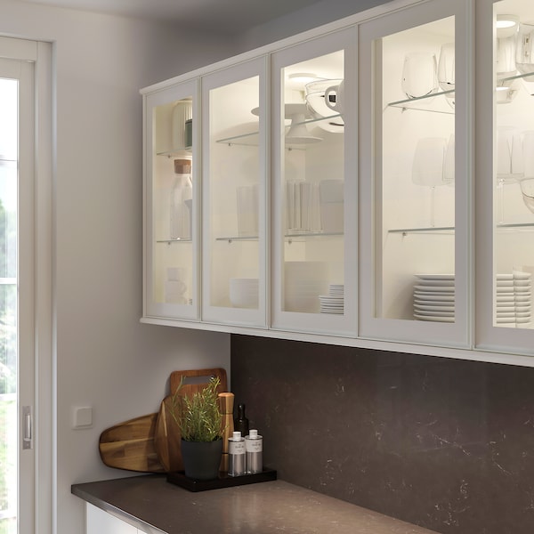 IKEA HEJSTA glass door, 18x40 in White / Clear Glass, Ikea Ireland | 2694VZIFL