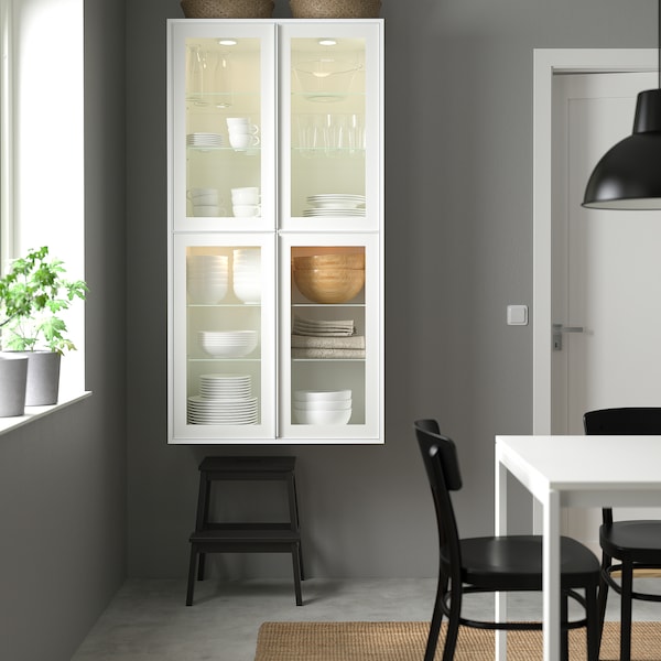 IKEA HEJSTA glass door, 18x40 in White / Clear Glass, Ikea Ireland | 2694VZIFL