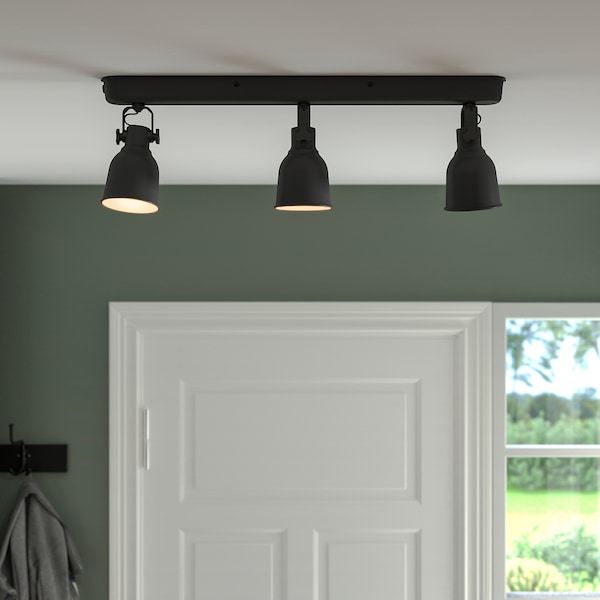 IKEA HEKTAR Ceiling track, 3 spotlights, dark gray, Ikea Ireland | 1897SMLIZ