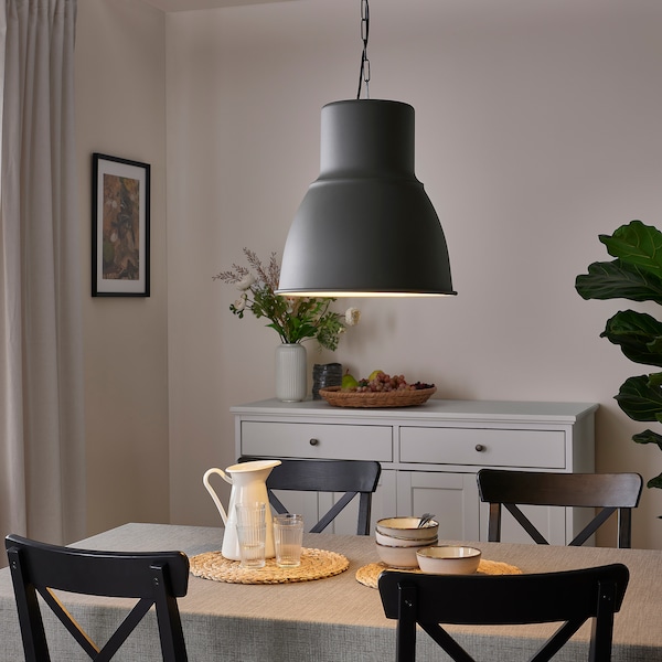 IKEA HEKTAR Pendant lamp, dark gray, 15 in, Ikea Ireland | 3160QGFMT