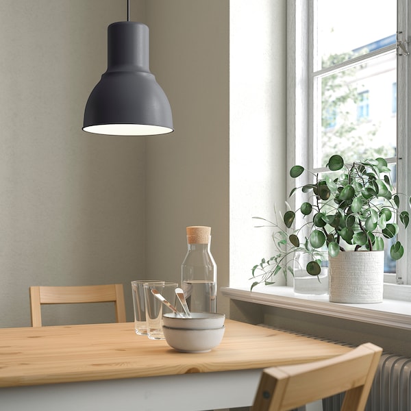 IKEA HEKTAR Pendant lamp, dark gray, 9 in, Ikea Ireland | 7821ZPOVQ