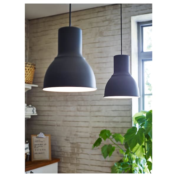 IKEA HEKTAR Pendant lamp, dark gray, 9 in, Ikea Ireland | 7821ZPOVQ