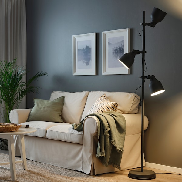 IKEA HEKTAR floor lamp with 3-spotlights, dark gray, Ikea Ireland | 7958YGPKQ