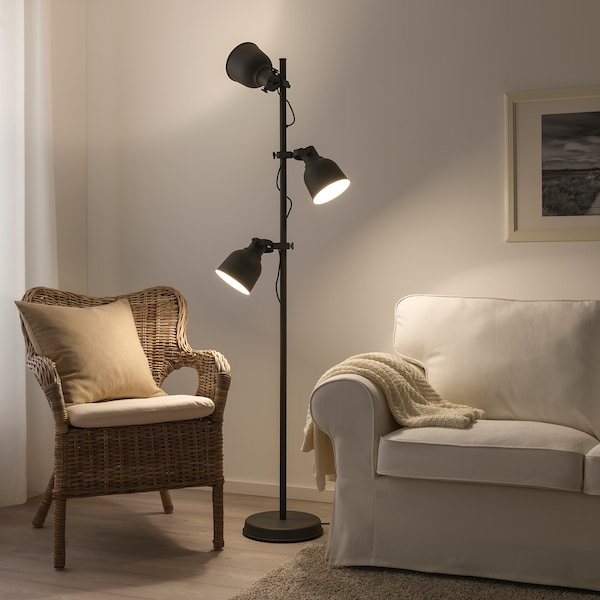 IKEA HEKTAR floor lamp with 3-spotlights, dark gray, Ikea Ireland | 7958YGPKQ