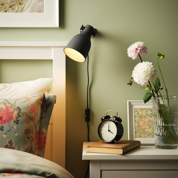 IKEA HEKTAR wall/clamp spotlight, dark gray, Ikea Ireland | 3405UGOXC