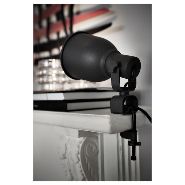 IKEA HEKTAR wall/clamp spotlight, dark gray, Ikea Ireland | 3405UGOXC