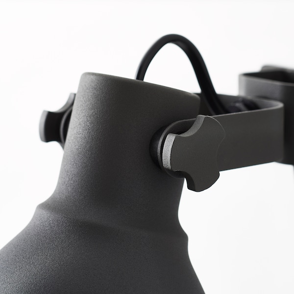 IKEA HEKTAR wall/clamp spotlight, dark gray, Ikea Ireland | 3405UGOXC