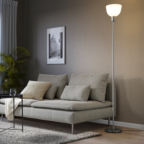 IKEA HEKTOGRAM floor uplighter Silver Color / White, Ikea Ireland | 0437KTGAM