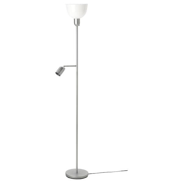 IKEA HEKTOGRAM floor uplighter/reading lamp Silver Color / White, Ikea Ireland | 8471RFUBY