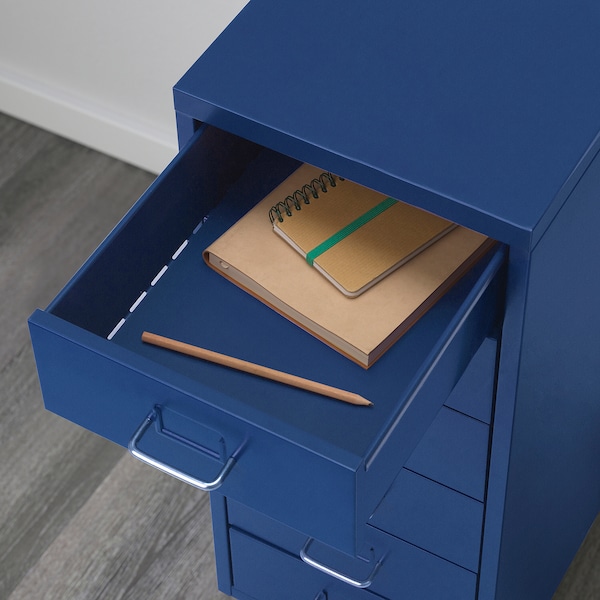IKEA HELMER Drawer unit on casters, 11x27 1/8 in Blue, Ikea Ireland | 2631PRILJ