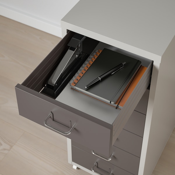 IKEA HELMER Drawer unit on casters, 11x27 1/8 in Dark Gray / Light Gray, Ikea Ireland | 1304JQHRC