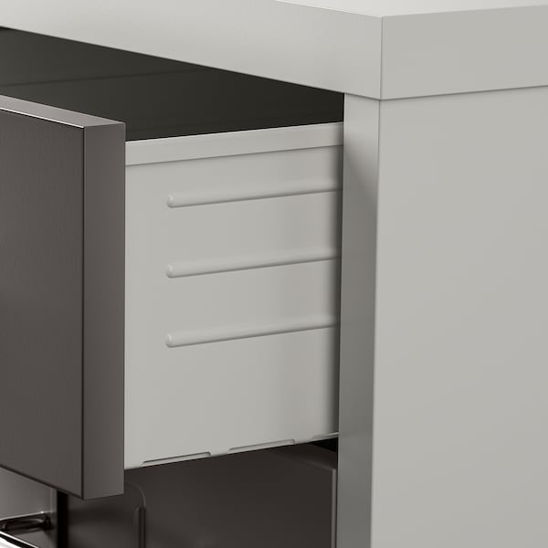 IKEA HELMER Drawer unit on casters, 11x27 1/8 in Dark Gray / Light Gray, Ikea Ireland | 1304JQHRC