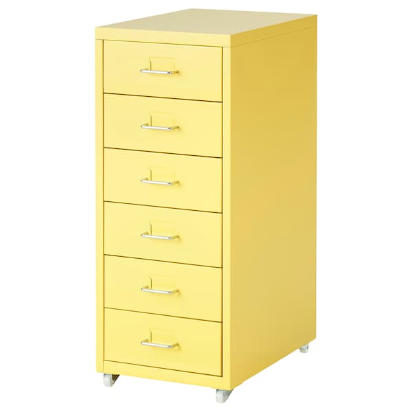 IKEA HELMER Drawer unit on casters, 11x27 1/8 in Yellow, Ikea Ireland | 7395WYBTE