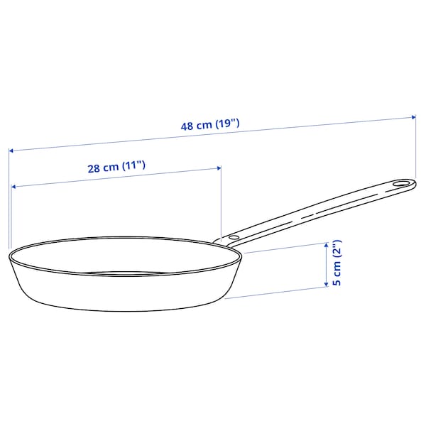 IKEA HEMKOMST frying pan, 11 in Stainless Steel / Non / Stick Coating, Ikea Ireland | 0569MVWCX