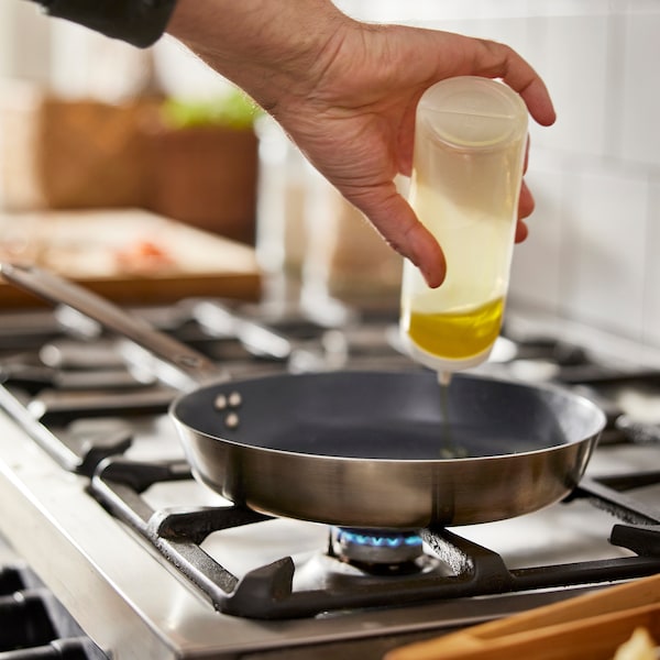 IKEA HEMKOMST frying pan, stainless steel/non-stick coating, 9 in, Ikea Ireland | 7214PWRKG