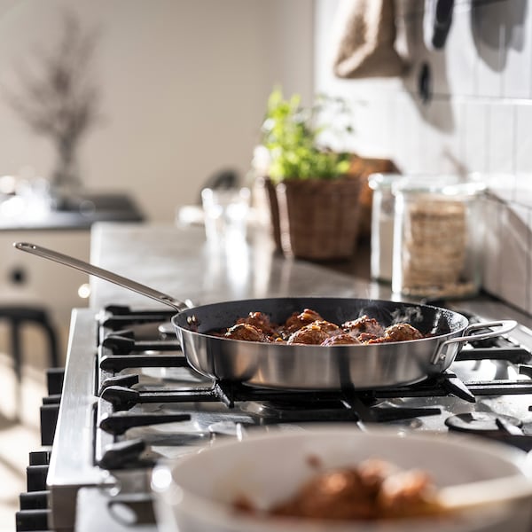 IKEA HEMKOMST frying pan, stainless steel/non-stick coating, 13 in, Ikea Ireland | 8932EMQDN