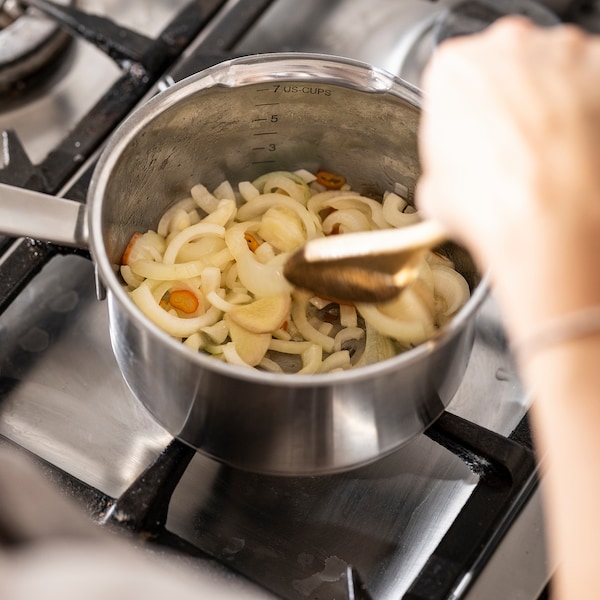 IKEA HEMKOMST saucepan with lid, stainless steel/glass, 2.1 qt, Ikea Ireland | 5498ODIMX