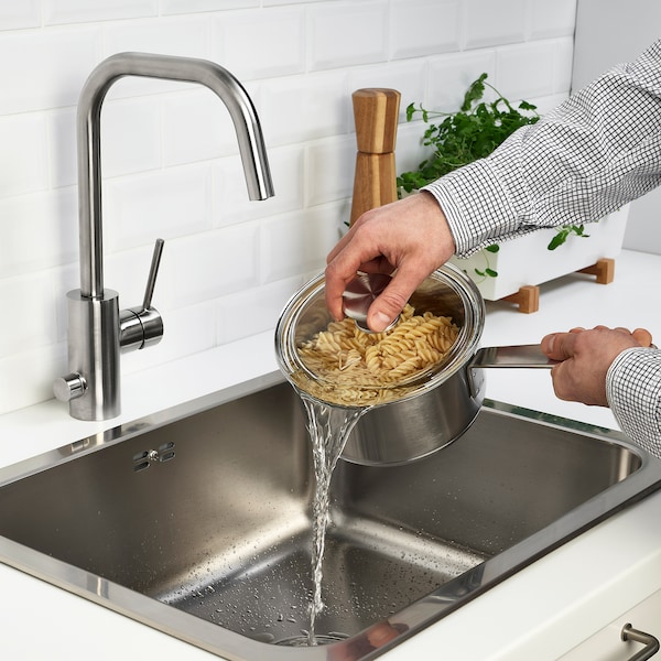 IKEA HEMKOMST saucepan with lid, stainless steel/glass, 2.1 qt, Ikea Ireland | 5498ODIMX