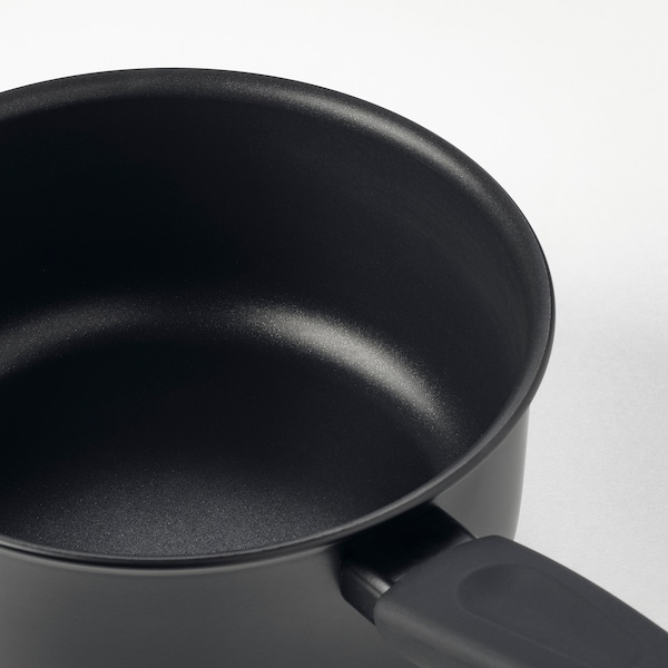 IKEA HEMLAGAD saucepan with lid, black, 2.1 qt, Ikea Ireland | 5071RXSOV