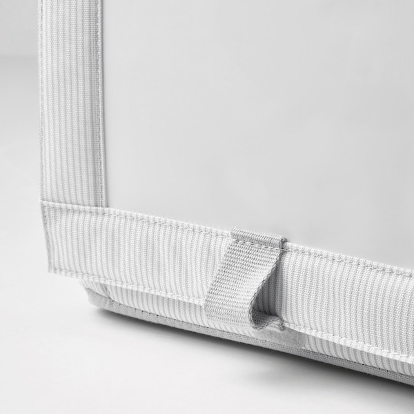 IKEA HEMMAFIXARE shoe box, fabric stripe/white/gray, 9x13x7 in, 2 pack, Ikea Ireland | 2470IZROP