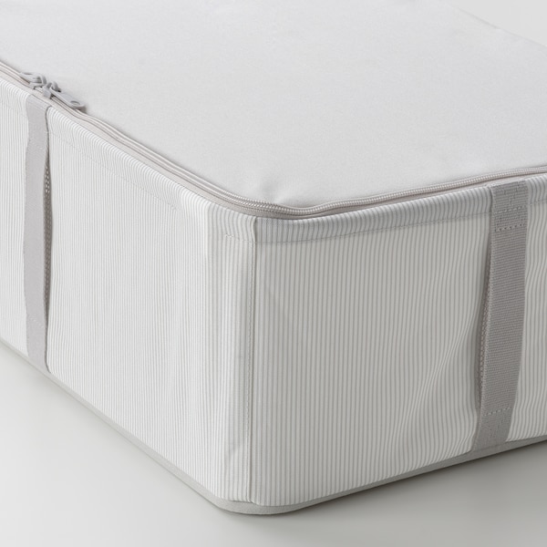 IKEA HEMMAFIXARE storage case, fabric stripe/white/gray, 13 ½x20x7 ½ in, Ikea Ireland | 8194DWESN