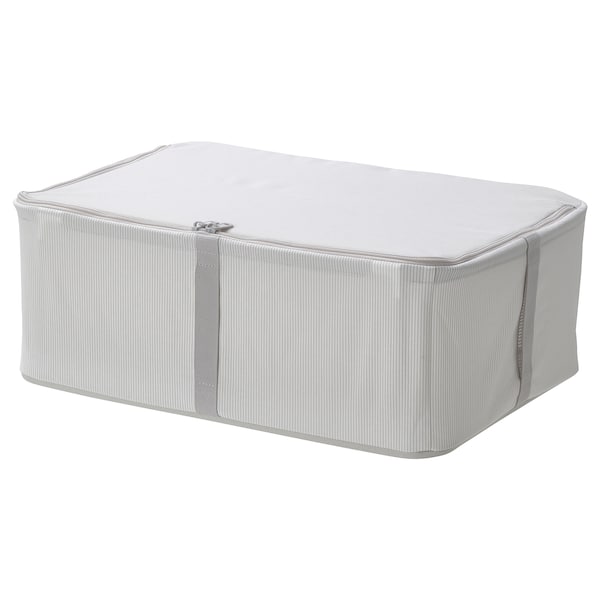 IKEA HEMMAFIXARE storage case, fabric stripe/white/gray, 13 ½x20x7 ½ in, Ikea Ireland | 8194DWESN